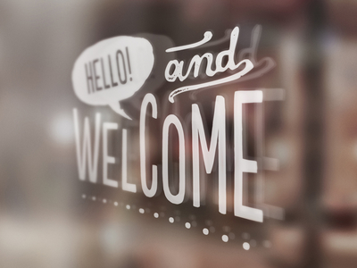 Download Welcome door decal by Chaya M Kanner - Dribbble