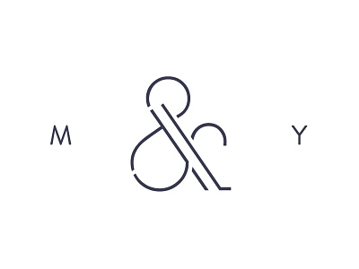 Mush & Yossi ampersand hebrew m monogram y