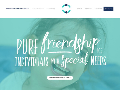 Friendship autism circle friendly friendship hero special needs typography website