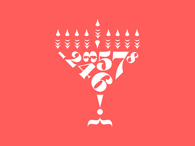 Typography Chanukah Menorah chanuka chanukah characters glyphs hannukah jewish menorah numbers type typography