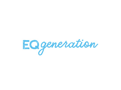 EQ generation word mark afterschool club eq expression grunge iq kids logo speech website