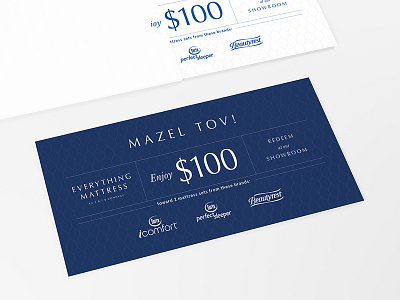Mattress Coupon coupon grid inverted mattress promo typography