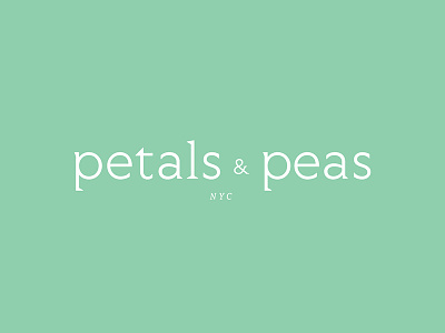 Petals & Peas logo ampersand baby brand clothing flower logo nyc peas petals