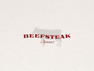 Beefsteak Dinner Logo beefsteak dinner logo typographic vintage