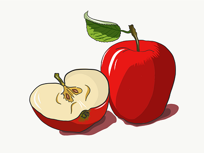 apples adobe illustrator draw apple apples draw drawing fruits illustration red sweet vector вектор иллюстрация