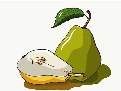 pear adobe illustrator draw illustration vector вектор иллюстрация рисование иллюстратора adobe