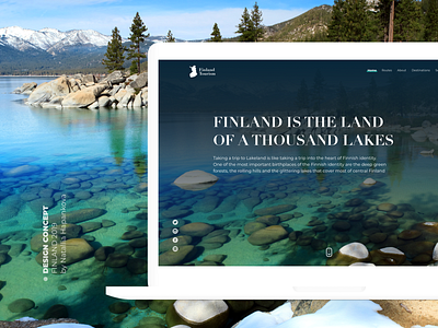 Landing Page "Welcome to Finland" branding finland lakes landing page tourism trip ui ui design uiux ux design