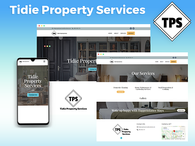 Tidie Property Services branding graphic design ui