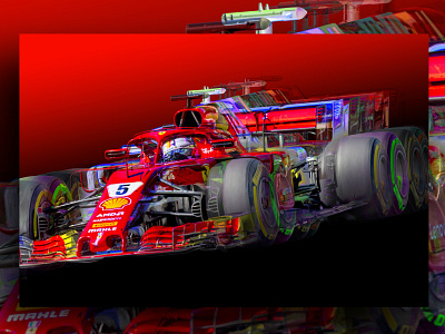 Sebastian Vettel Abstract Canvas f1 f1digitals racing racing car