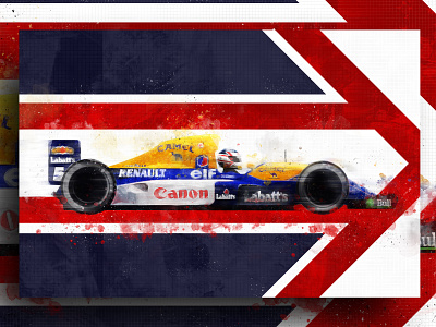 Nigel Mansell Canvas abstract canvas print design f1 f1 canvas f1digitals helmet illustration racing racing car