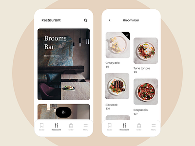 Delivery App add to cart branding cafe delivery ecommerce flat food iphone minimal mobile app mobile design online shop order restaurant ui ux