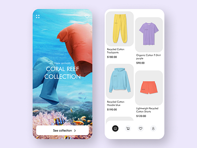 Online shop App add to cart app app design cart clothing daily delivery ecommerce flat interface ios listing minimal online shop product shopping store ui ux zara