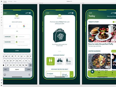 Dokan App 2.0 app delivery design food fresh food friends ios locations people ui ux