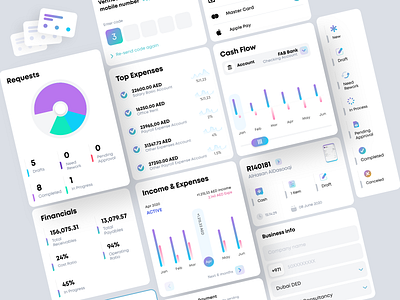 McLedger iOS Cards - Bookkeeping simplified app cash charts daft design expenses fund income invoice invoice design ios items scan ui ux