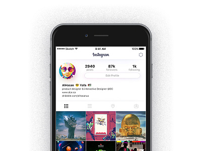 Instagram Profile android app design graphic icon iilustrator instagram ios sketch