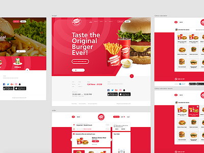 Burger Restaurant! - Concept burger design flow food members order sketch ui users ux visa web