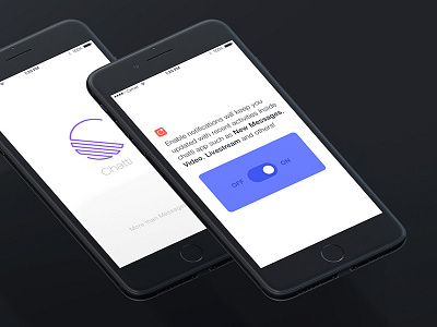 Chatti Splash, Enable Notifications chats friends live locations people sounds text video voice