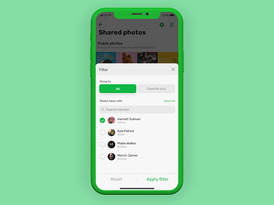 Filter app design family group ios pattern people search tree ui ux