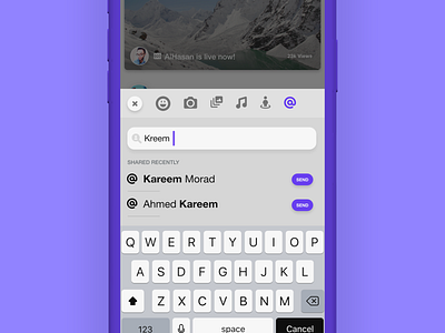 Foji keyboard app chats contacts design emojis friends ios live location locations music people photoshop sounds ui ux video voice