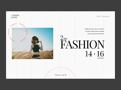 Fashion course concept design landing minimal minimalism trend trendy ui ux uxdesign website