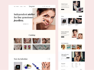 Jewellery shop Leyser cart ecommerce hero jewellery main page online shop product page shop ui ux uxdesign website