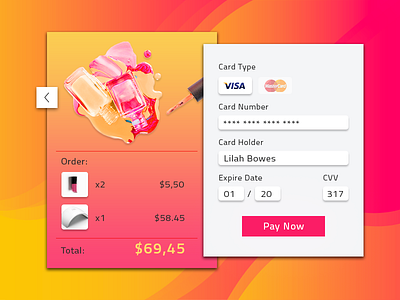 002. Credit card checkout challange credit card checkout credit card payment daily challange daily ui daily ui 002 design nailpolish paiment