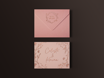 Wedding Invite - Copper Embossing