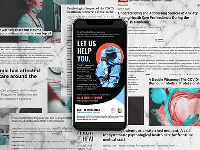 Poster: Helpline for Cover-19 Healthcare workers adobe adobe illustrator anxiety coronavirus cover 19 depression digital digital poster graphicdesign graphicdesigner healthcare helpline media mentalhealth poster share social