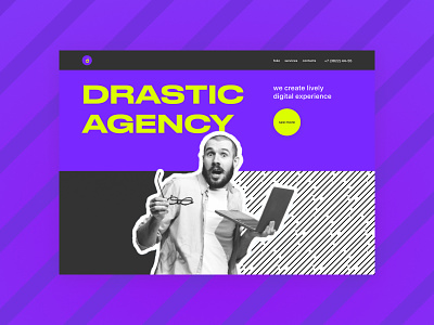 Drastic Agency Shot creative creative design digital digital agency first screen ui ui design ux