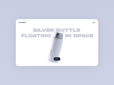 Silver Bottle minimal product ui ui design ux