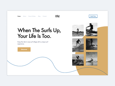 Surfing creative hostel surf surfing ui uidesign uiux ux web design webdesigning yoga
