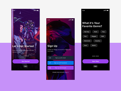 Music studio app app autotune creative mobile music studio ui ux
