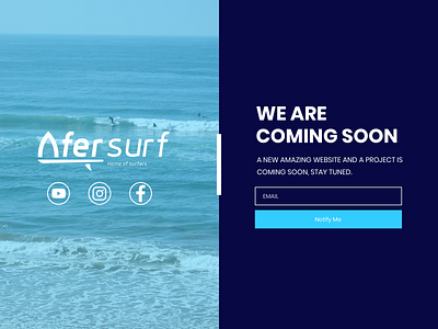 Coming Soon UI design hostel surf ui ux web design webdesign