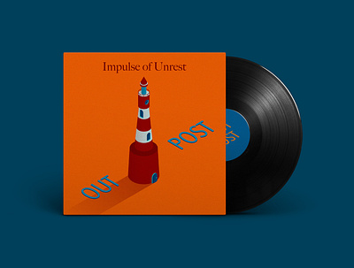 Impulse of Unrest - OUT POST album album artwork albumcover albumcoverart illustration isometric isometric art isometric design isometric illustration vector vinyl vinyl cover