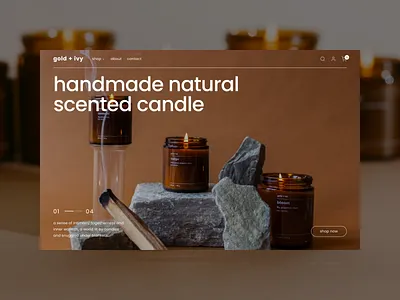 Web Design for Candles Store candle candles candles store catalog cozy design ecommerce figma freelance designer home page minimalistic natural online shop product product card shop store ui ux webdesign