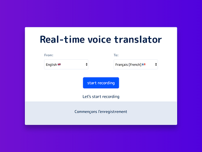 Real-time voice translator running in-browser