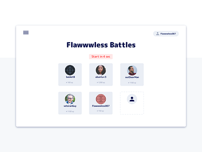 Flawwwless Coding Battle Design battle coding flawwwless javascript profile ui user user card web design