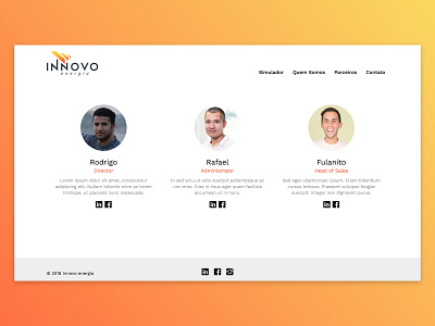 Innovo Energia Team Page dailui dailyui design design app gradient gradient color landing page team team page ui ux web design