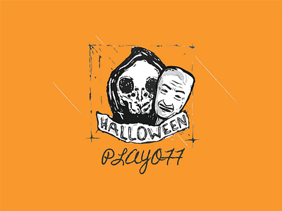 Halloween Playoff death halloween handlettering illustration mask playoff scary spider stikermule