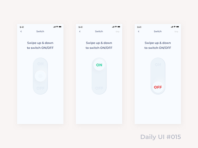 Daily UI #015 On/Off Switch daily 100 challenge dailyui dailyui15 mobileappdesign neumorphism product sketchapp skeumorphism switch uiux user experience