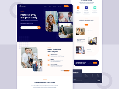 Healthcare Insurance Concept appointment blue dailyui doctor health care healthcare landingpage minimal on call consultation patient product schedule typography uiux user experience