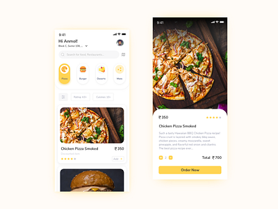 Food App Exploration food app interface mobileappdesign order product userexperiencedesign