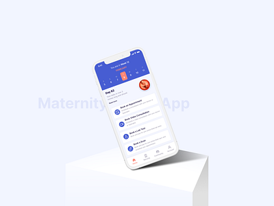 Maternity App Home Screen interface mobileappdesign product ui uiux user experience ux