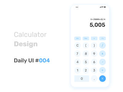 Daily UI  #004 - Calculator