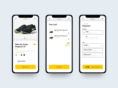 Mobile Payment App app appdesign dailyui design digitaldesign dribbble graphicdesign mobile nike payment productdesign shoes ui uiux userinterface userinterfaces web webdesign
