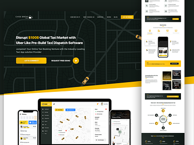 Taxi App Solution Landing Page