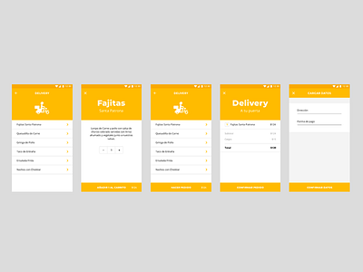 Pedido de delivery app design ui ux