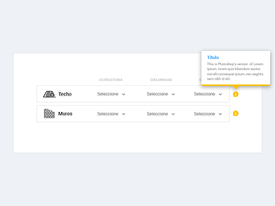 Formulario y tooltip para cálculo design form ui ux web