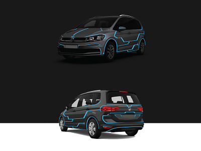 VW TOURAN WRAP design graphic design wrap