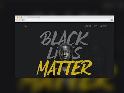 Black Lives Matter UI Design adobe adobexd blacklivesmatter blm dark dark mode ui